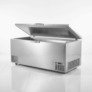 Stainless steel commercial deep freezer for frozen food storage